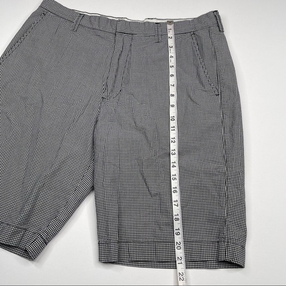 JCrew Shorts Gingham Black White Y2K Beach Summer Preppy Vacation Golf Grandpa - Picture 7 of 13